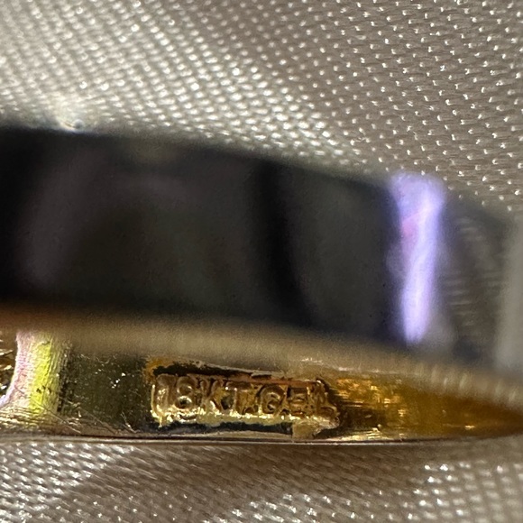 18kt GE plated ring with gemstones - Picture 5 of 6